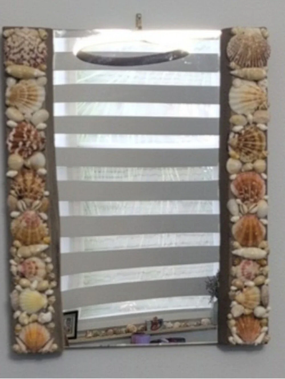 Shell Art Mirror, Seashell Art, Decorative Mirror, Home Decor Seashells, Coastal